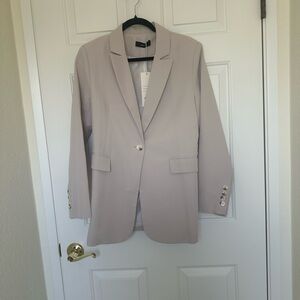 Chic Beige Blazer with Button Details